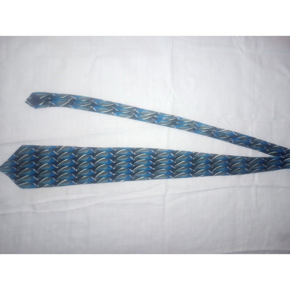 J. Garcia Other - J Garcia Metal Detector Collection Neck‎ Tie Blue Geometric